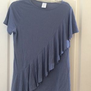 FINAL MARKDOWN Time and tru ruffled front top medium